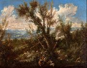 Alessandro Magnasco Landscape with Shepherds Spain oil painting artist